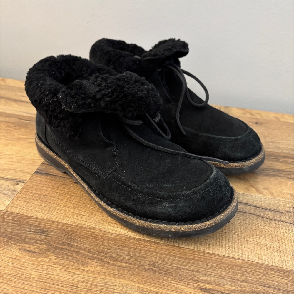 Birkenstock Bakki Suede Leather Lace Up Chukka Ankle Boot Bootie